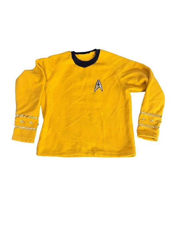 Star Trek Other - Star Trek Gold Long-Sleeve Shirt With Embroidered Insignia & Metallic Trimmed Cu